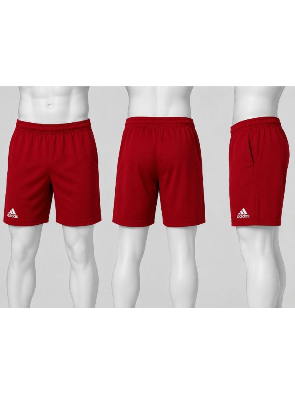 ADIDAS Aero Ready Boy's Red Athletic Shorts Polyester Stretch Size M